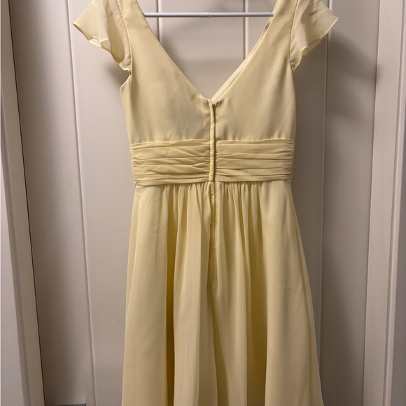 Gather and Gown Soft Yellow Chiffon Dresss - Picture 2 of 3